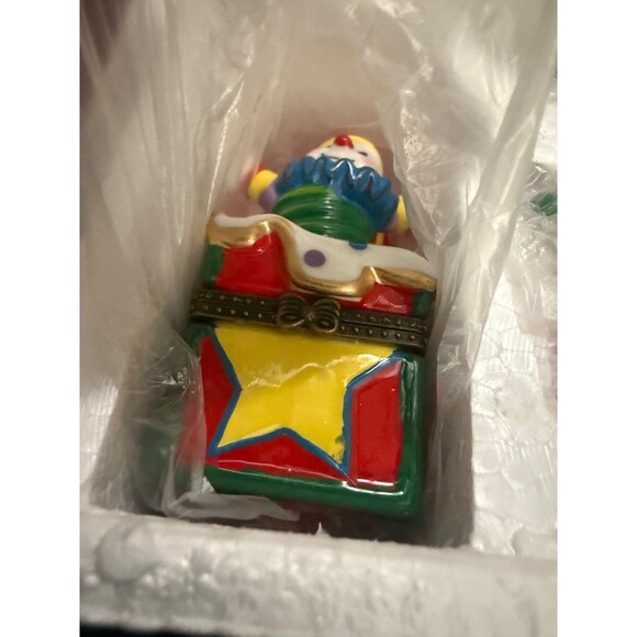 Vtg Y2K Winter Holiday Hinged Trinket Box w/Charm Set of 5 Santa, Snowman, etc - Picture 3 of 12